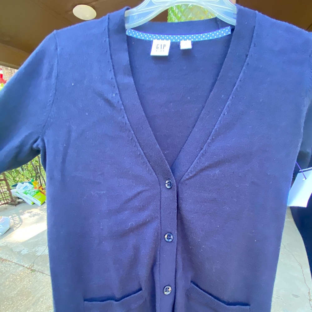Gap Kids Uniform Cardigan Sweater Size Med Plus